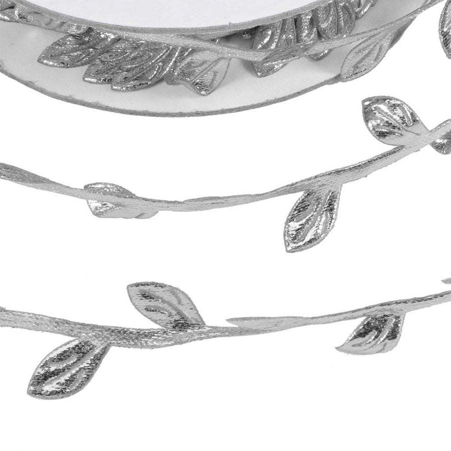 3 Roll Artificial Leaves Vine DIY Kindergarten Craft Wedding Decoration AccessorySilver