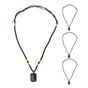 4Pcs Tourmaline Pendant Necklace Sweater Chain Adjustable Cord Cloth Accessory