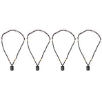 4Pcs Tourmaline Pendant Necklace Sweater Chain Adjustable Cord Cloth Accessory