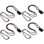 4Pcs Tourmaline Pendant Necklace Sweater Chain Adjustable Cord Cloth Accessory