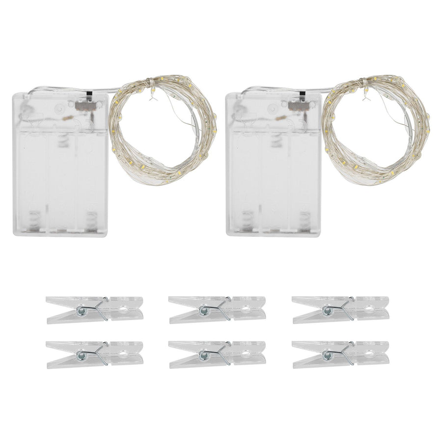 Photo Clip String Lights Christmas Decorative String Lights with 80 Clips for Wedding
