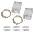 Photo Clip String Lights Christmas Decorative String Lights with 80 Clips for Wedding
