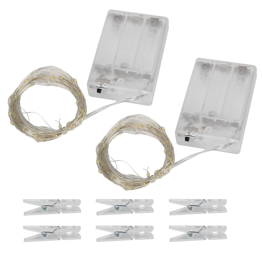 Photo Clip String Lights Christmas Decorative String Lights with 80 Clips for Wedding