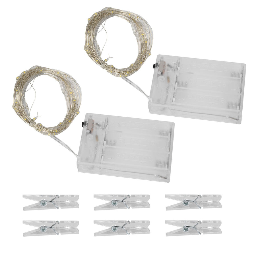 Photo Clip String Lights Christmas Decorative String Lights with 80 Clips for Wedding