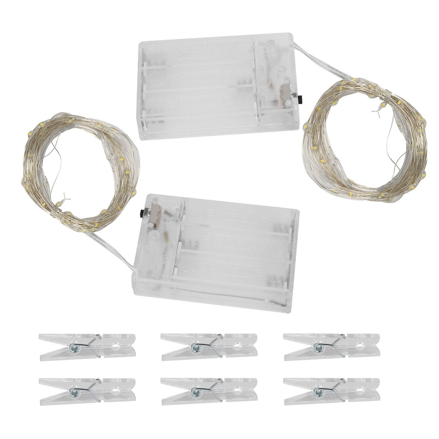 Photo Clip String Lights Christmas Decorative String Lights with 80 Clips for Wedding