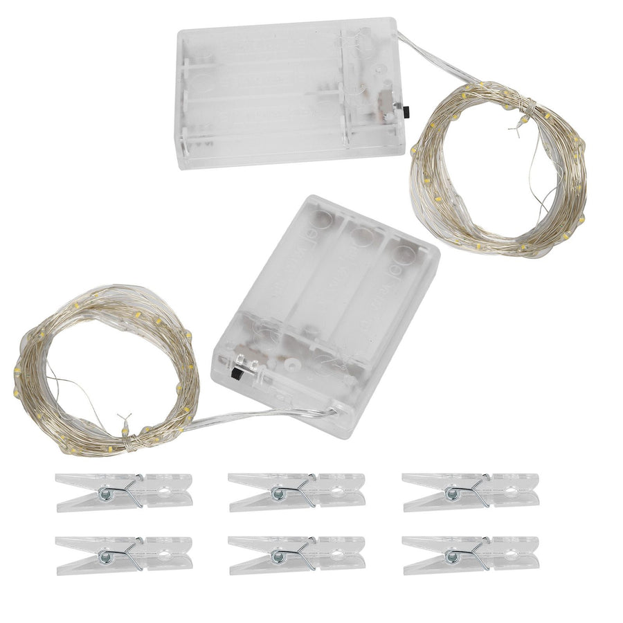 Photo Clip String Lights Christmas Decorative String Lights with 80 Clips for Wedding