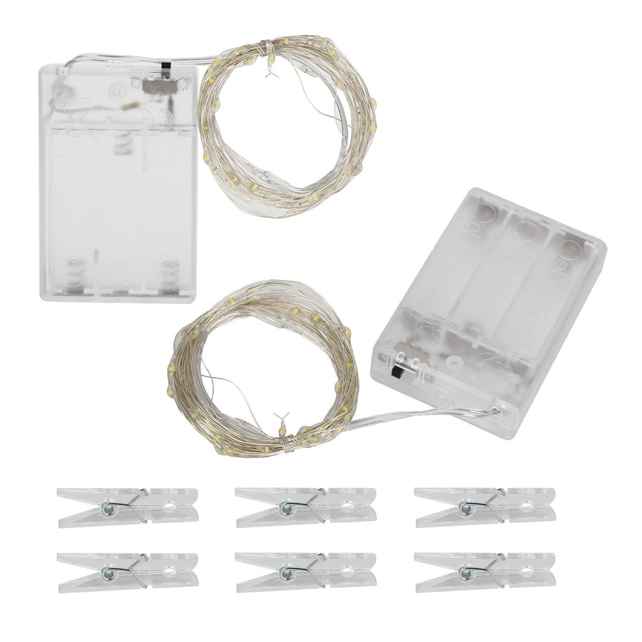 Photo Clip String Lights Christmas Decorative String Lights with 80 Clips for Wedding