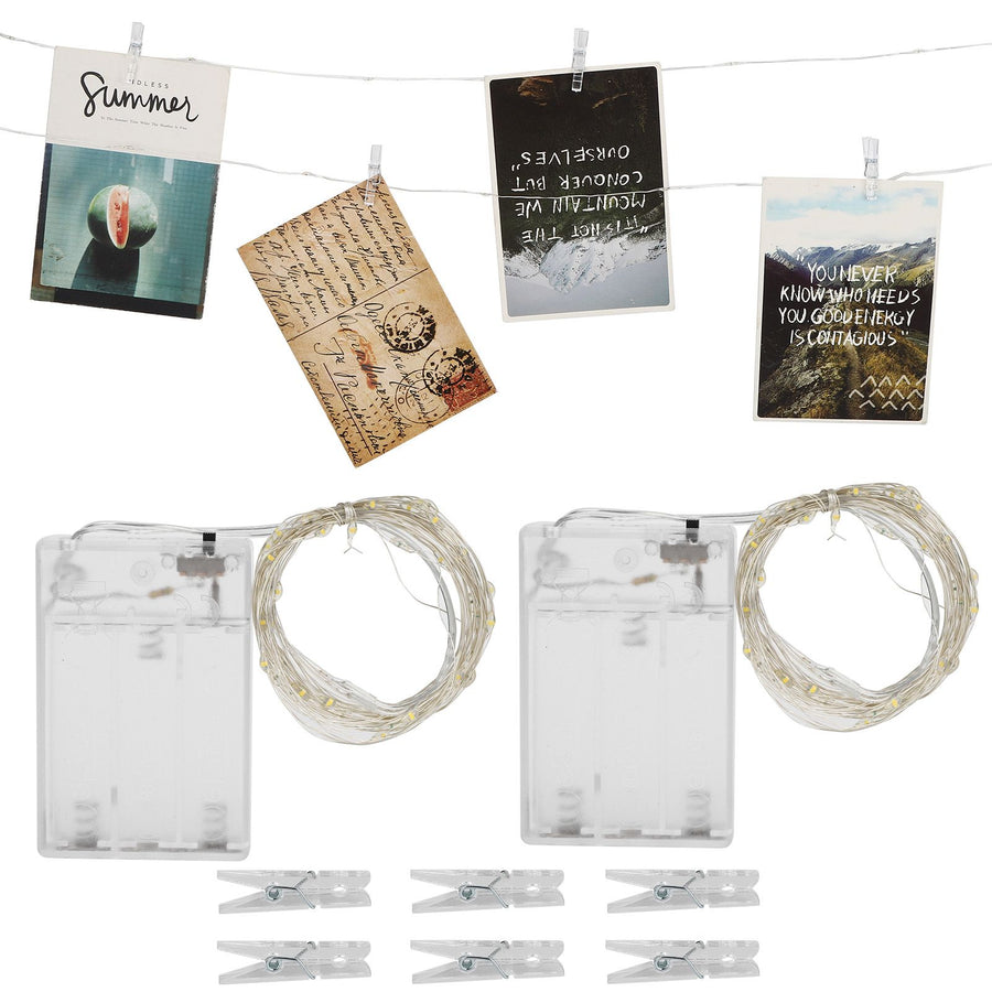 Photo Clip String Lights Christmas Decorative String Lights with 80 Clips for Wedding