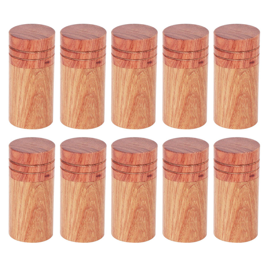 10Pcs Wooden Essential Oil Cylinder Box Storage Bottle Container Travelling Carrier Case2.9cm Outer Diameter