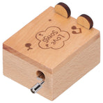 Mini Hand Crank Music Box Handicraft Home Decoration Desktop Ornament Children's Day GiftBear Shape