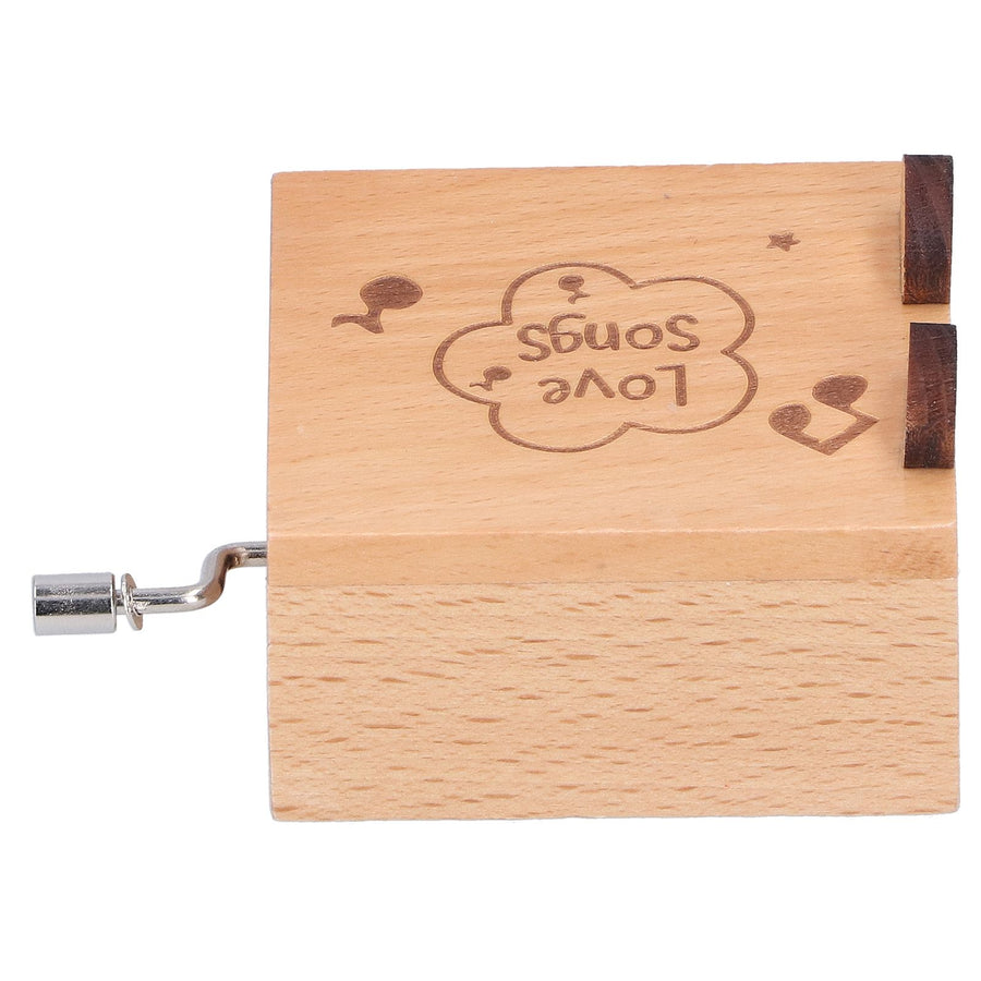 Mini Hand Crank Music Box Handicraft Home Decoration Desktop Ornament Children's Day GiftBear Shape