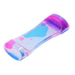 Double Color Liquid Motion Bubbler Timer Hourglass Liquid Bubbler Toy Desk Decor(Blue Pink )