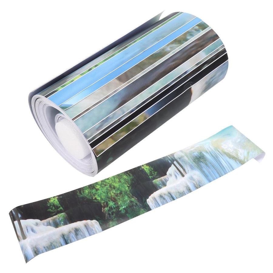 13Pcs/Set Waterfall Scenery Stairs Stickers Steps Renovation Stickers Home Decoration