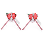 2Pcs Artificial Wrist Flower Innovative Bridesmaid Wrist Corsage Wedding DecorationRed