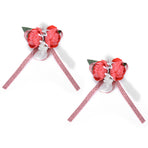 2Pcs Artificial Wrist Flower Innovative Bridesmaid Wrist Corsage Wedding DecorationRed