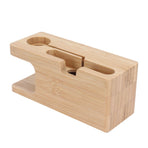 Smart Phone Rack Watch Charging Stand Bamboo Storage Rack for Living Room Bedroom Use