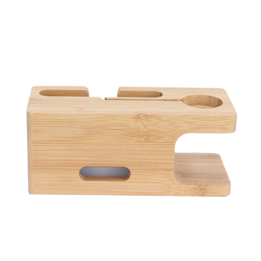 Smart Phone Rack Watch Charging Stand Bamboo Storage Rack for Living Room Bedroom Use