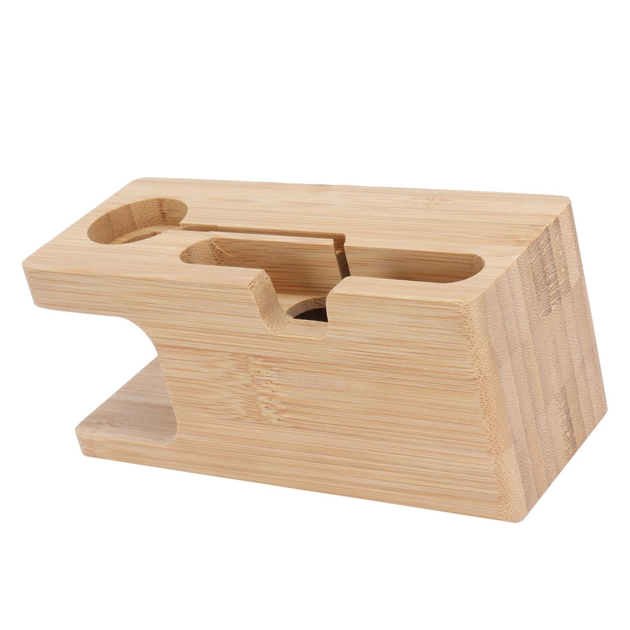 Smart Phone Rack Watch Charging Stand Bamboo Storage Rack for Living Room Bedroom Use