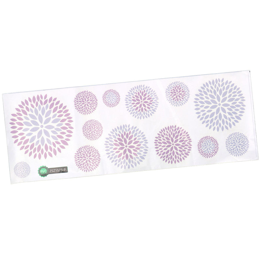 DIY Wall Sticker PVC Innovative Hydrangea Pattern Decals for Living Room Study Room Office