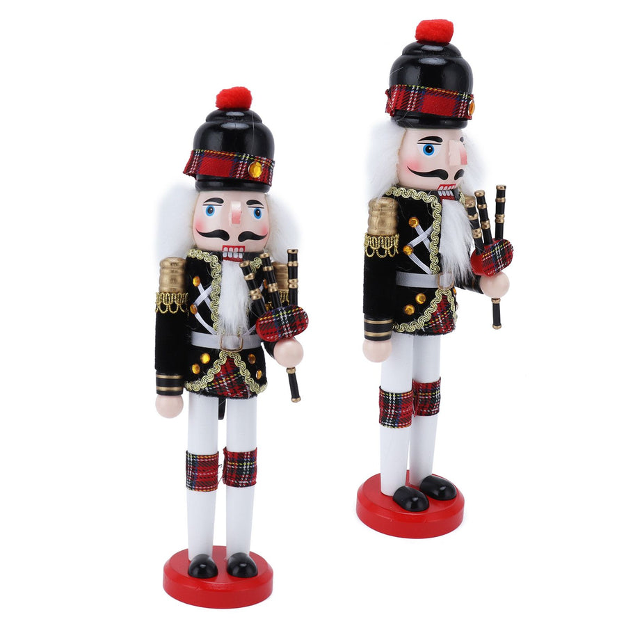 Nutcracker Soldier Doll Puppet Wooden Handcraft Christmas Wine Cabinet Decoration Ornament1410A