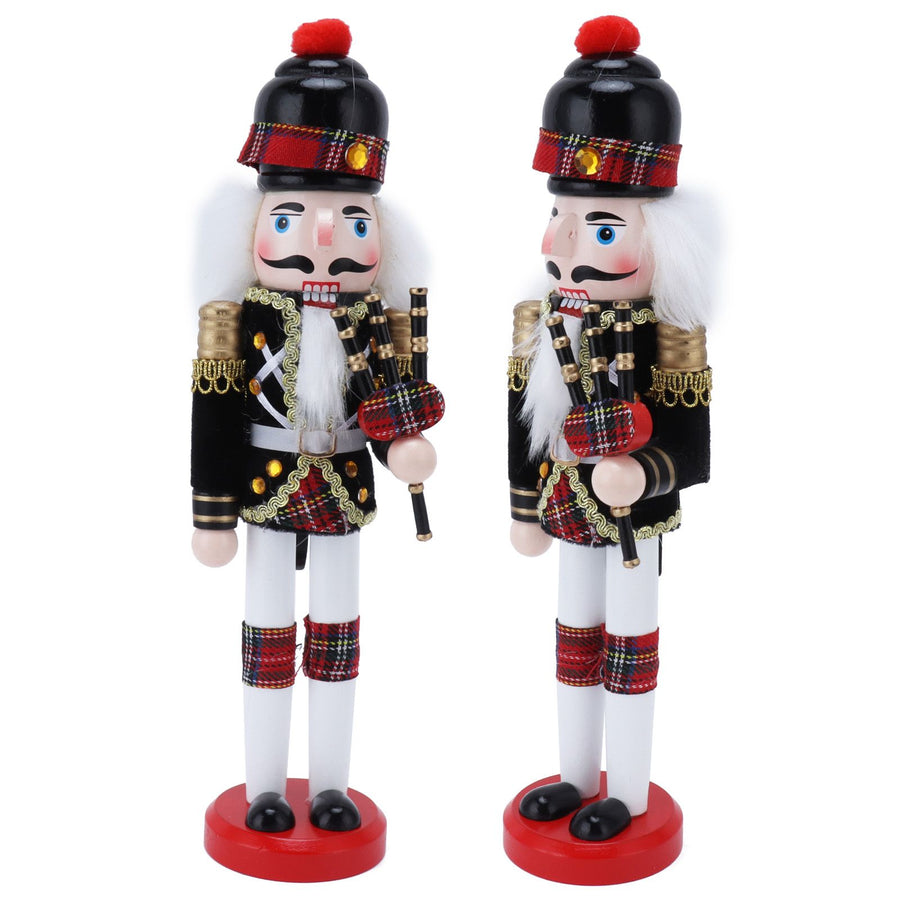 Nutcracker Soldier Doll Puppet Wooden Handcraft Christmas Wine Cabinet Decoration Ornament1410A