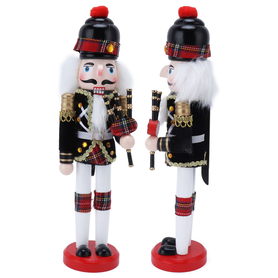 Nutcracker Soldier Doll Puppet Wooden Handcraft Christmas Wine Cabinet Decoration Ornament1410A
