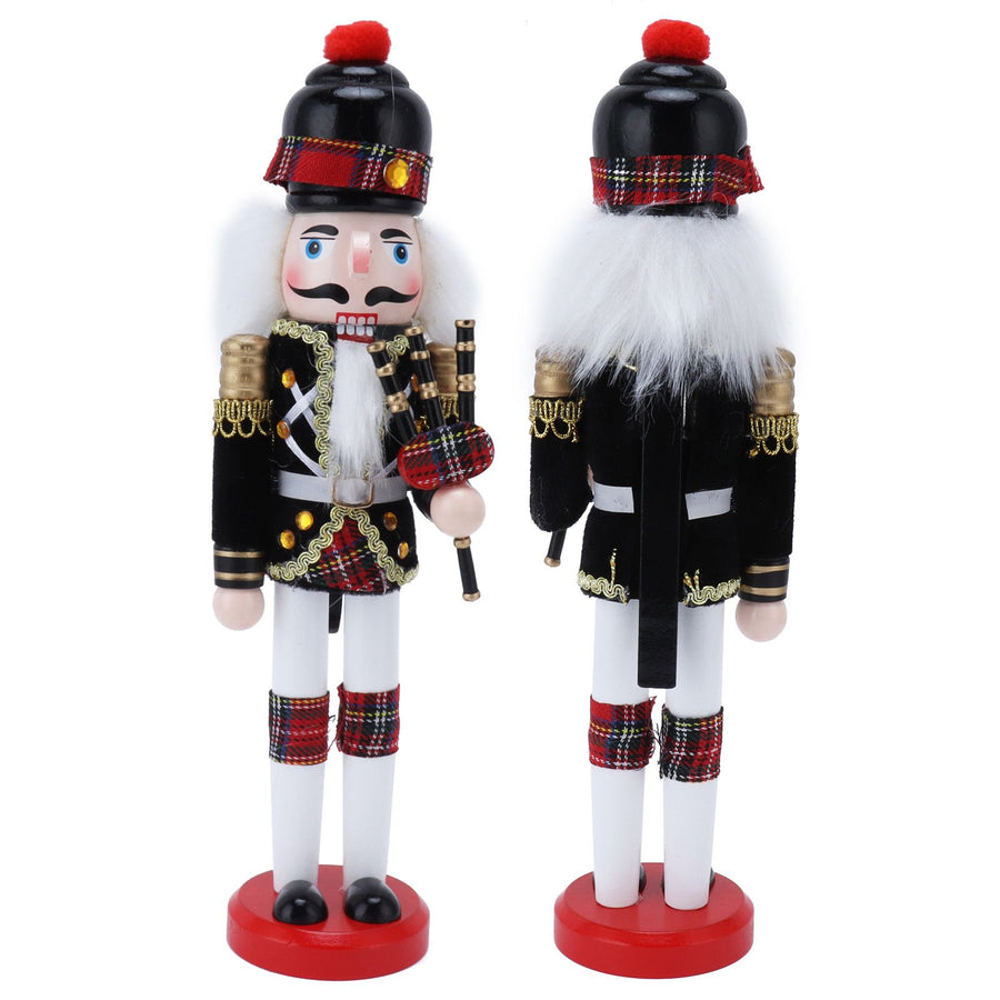 Nutcracker Soldier Doll Puppet Wooden Handcraft Christmas Wine Cabinet Decoration Ornament1410A