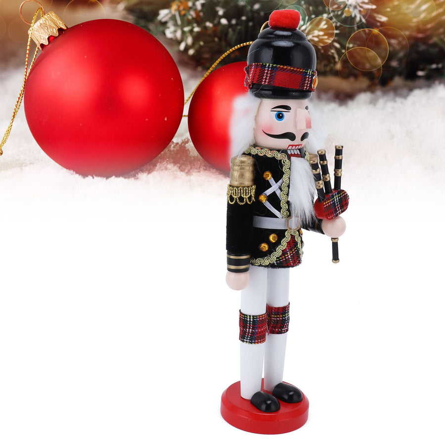 Nutcracker Soldier Doll Puppet Wooden Handcraft Christmas Wine Cabinet Decoration Ornament1410A