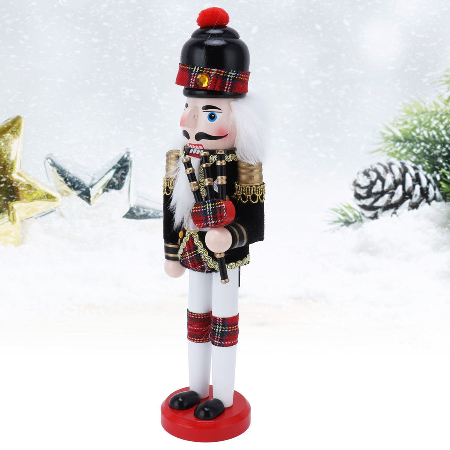 Nutcracker Soldier Doll Puppet Wooden Handcraft Christmas Wine Cabinet Decoration Ornament1410A