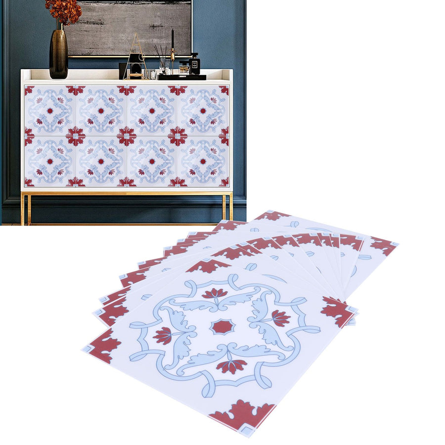 10pcs Wall Sticker Waterproof Self Adhesive Tile Sticker for Kitchen Bathroom Decoration