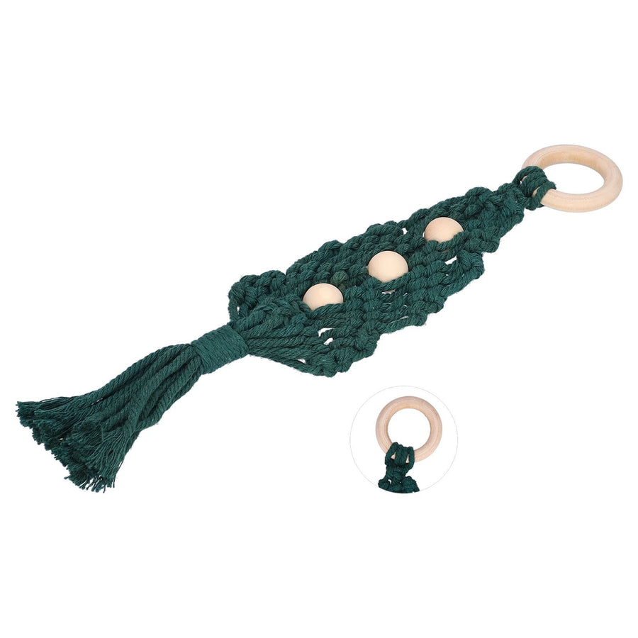 Christmas Tree Ornaments Wooden Loop Cotton Rope HandWoven Christmas Ornaments
