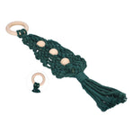 Christmas Tree Ornaments Wooden Loop Cotton Rope HandWoven Christmas Ornaments