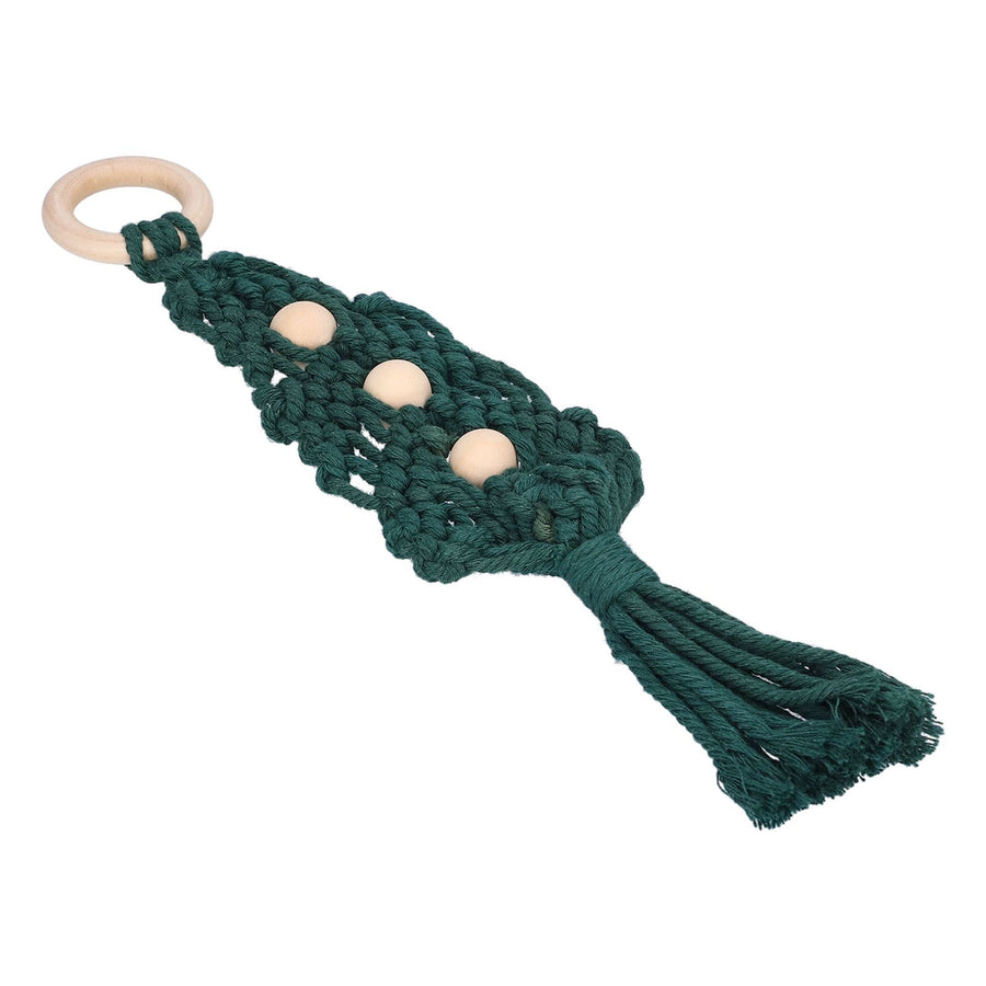 Christmas Tree Ornaments Wooden Loop Cotton Rope HandWoven Christmas Ornaments