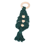 Christmas Tree Ornaments Wooden Loop Cotton Rope HandWoven Christmas Ornaments
