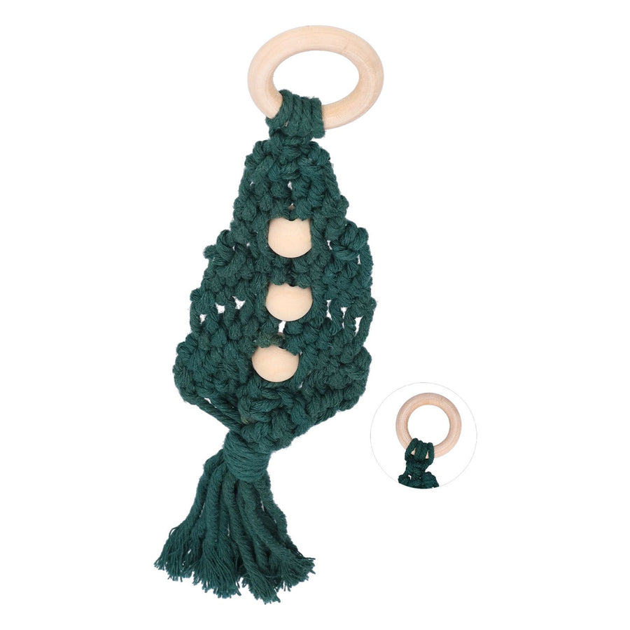 Christmas Tree Ornaments Wooden Loop Cotton Rope HandWoven Christmas Ornaments