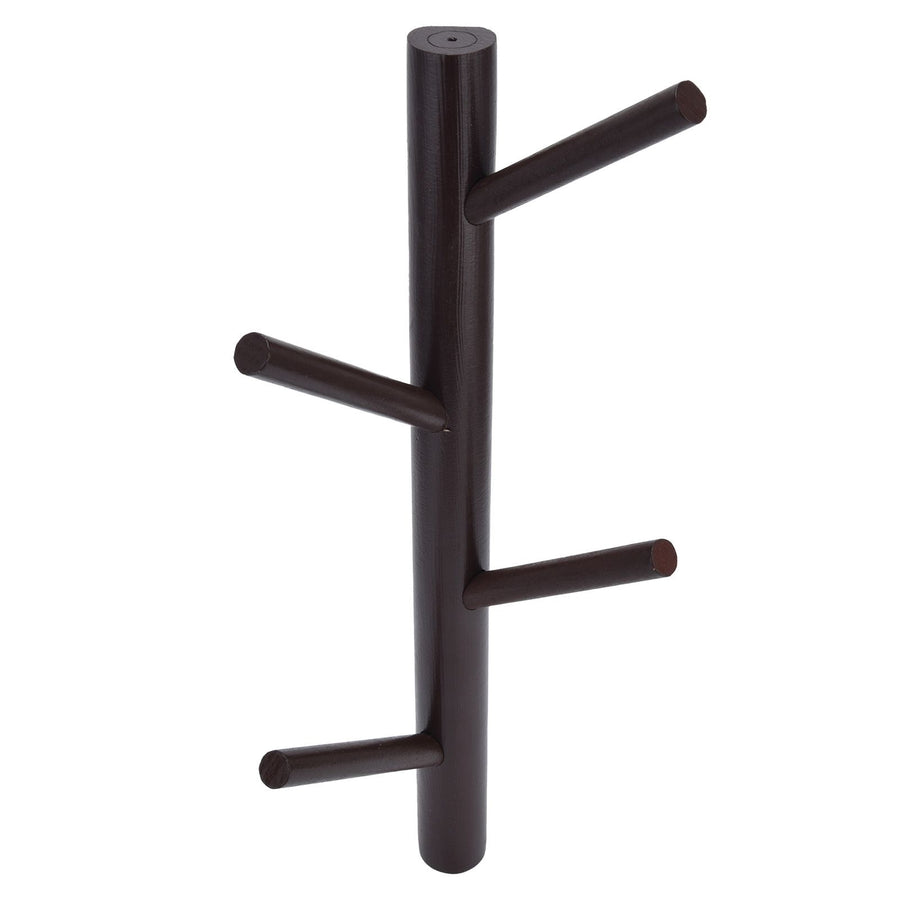 Punch Free Wall Mounted Coat Rack Towel Hanger Tree Branch Shaped Hat Rack for Living Room(Brown 4 Hooks )