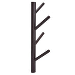 Punch Free Wall Mounted Coat Rack Towel Hanger Tree Branch Shaped Hat Rack for Living Room(Brown 4 Hooks )