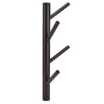 Punch Free Wall Mounted Coat Rack Towel Hanger Tree Branch Shaped Hat Rack for Living Room(Brown 4 Hooks )