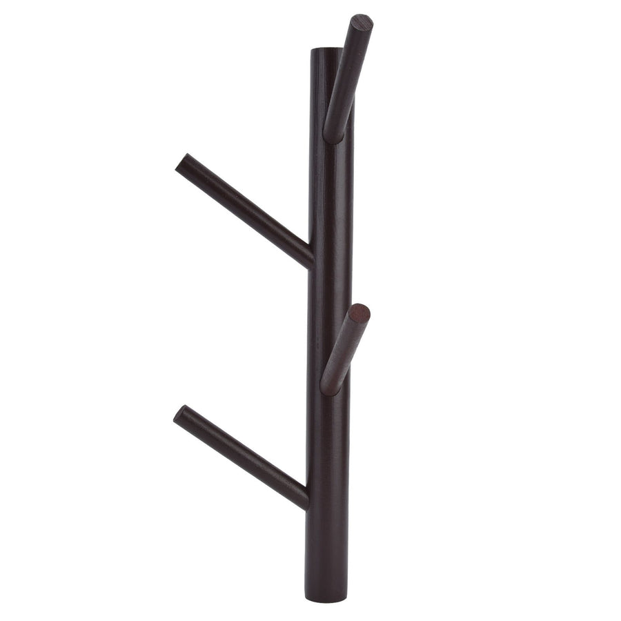 Punch Free Wall Mounted Coat Rack Towel Hanger Tree Branch Shaped Hat Rack for Living Room(Brown 4 Hooks )