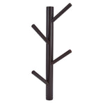 Punch Free Wall Mounted Coat Rack Towel Hanger Tree Branch Shaped Hat Rack for Living Room(Brown 4 Hooks )