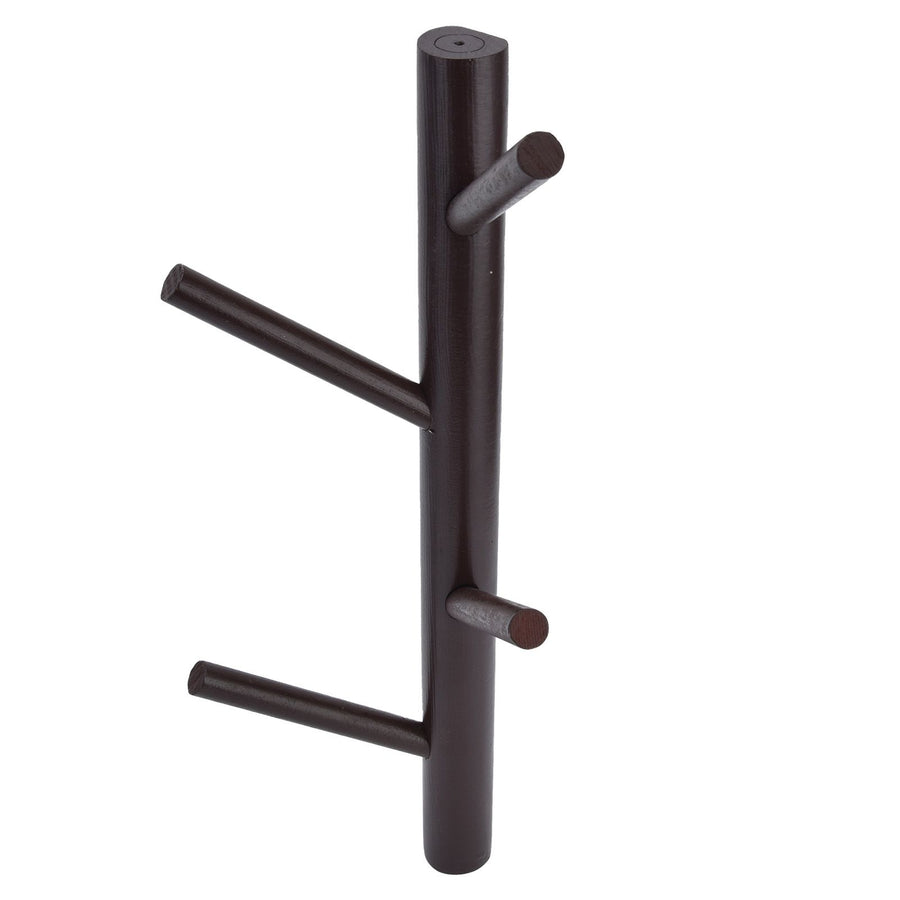 Punch Free Wall Mounted Coat Rack Towel Hanger Tree Branch Shaped Hat Rack for Living Room(Brown 4 Hooks )