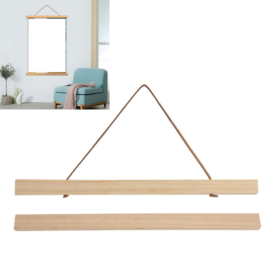 Wooden Poster Hanger DIY Magnetic Hanging Frame for Art/Prints/Canvas/Photos/Pictures/Artwork30x2.1CM