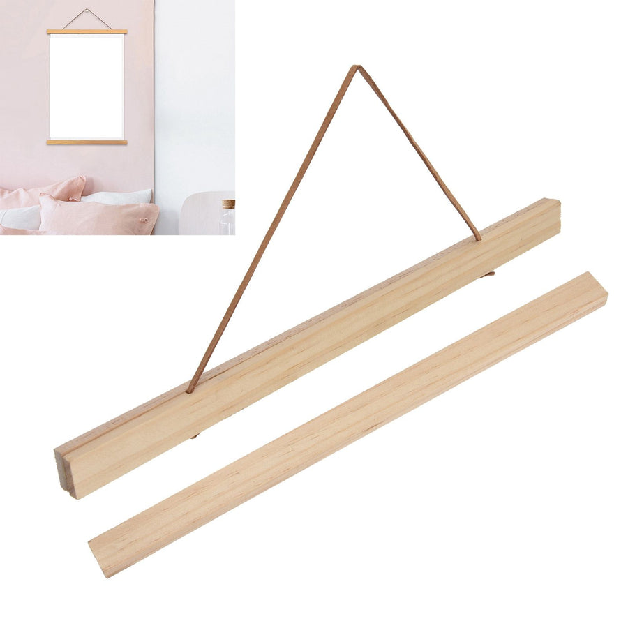 Wooden Poster Hanger DIY Magnetic Hanging Frame for Art/Prints/Canvas/Photos/Pictures/Artwork30x2.1CM