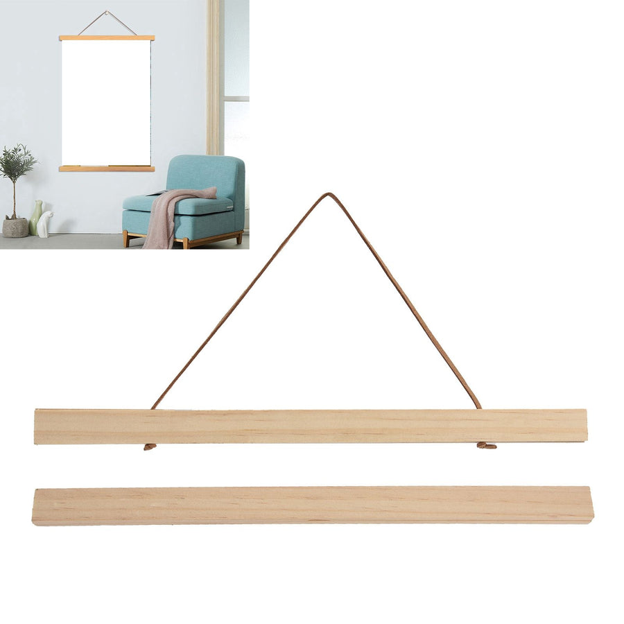 Wooden Poster Hanger DIY Magnetic Hanging Frame for Art/Prints/Canvas/Photos/Pictures/Artwork21x2.1CM