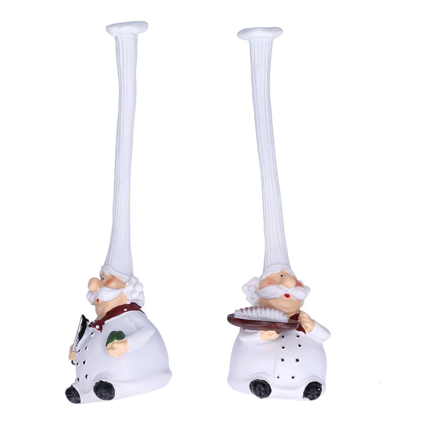 Small Resin Chef Figurine Sculpture Desktop Ornaments for Bedroom Kitchen Dining Room