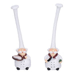 Small Resin Chef Figurine Sculpture Desktop Ornaments for Bedroom Kitchen Dining Room
