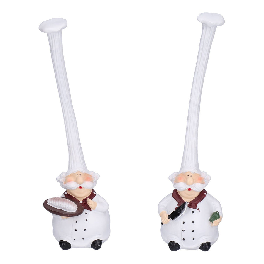 Small Resin Chef Figurine Sculpture Desktop Ornaments for Bedroom Kitchen Dining Room