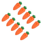 10PCS Carrot Shaped Candy Box Plastic Candy Case Container for Wedding Favor Party Gift(TransparentYellow )