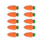 10PCS Carrot Shaped Candy Box Plastic Candy Case Container for Wedding Favor Party Gift(TransparentYellow )