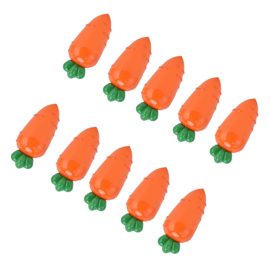 10PCS Carrot Shaped Candy Box Plastic Candy Case Container for Wedding Favor Party Gift(TransparentYellow )